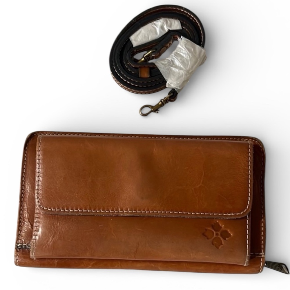 Patricia Nash Tan Leather Crossbody Bag